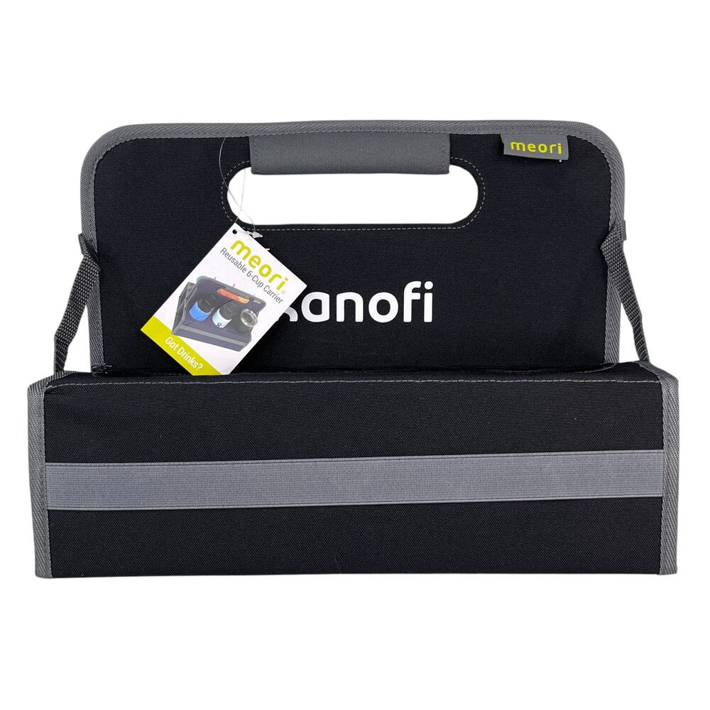 Meori Reusable 6-Cup Carrier Lava Black Collapsible New